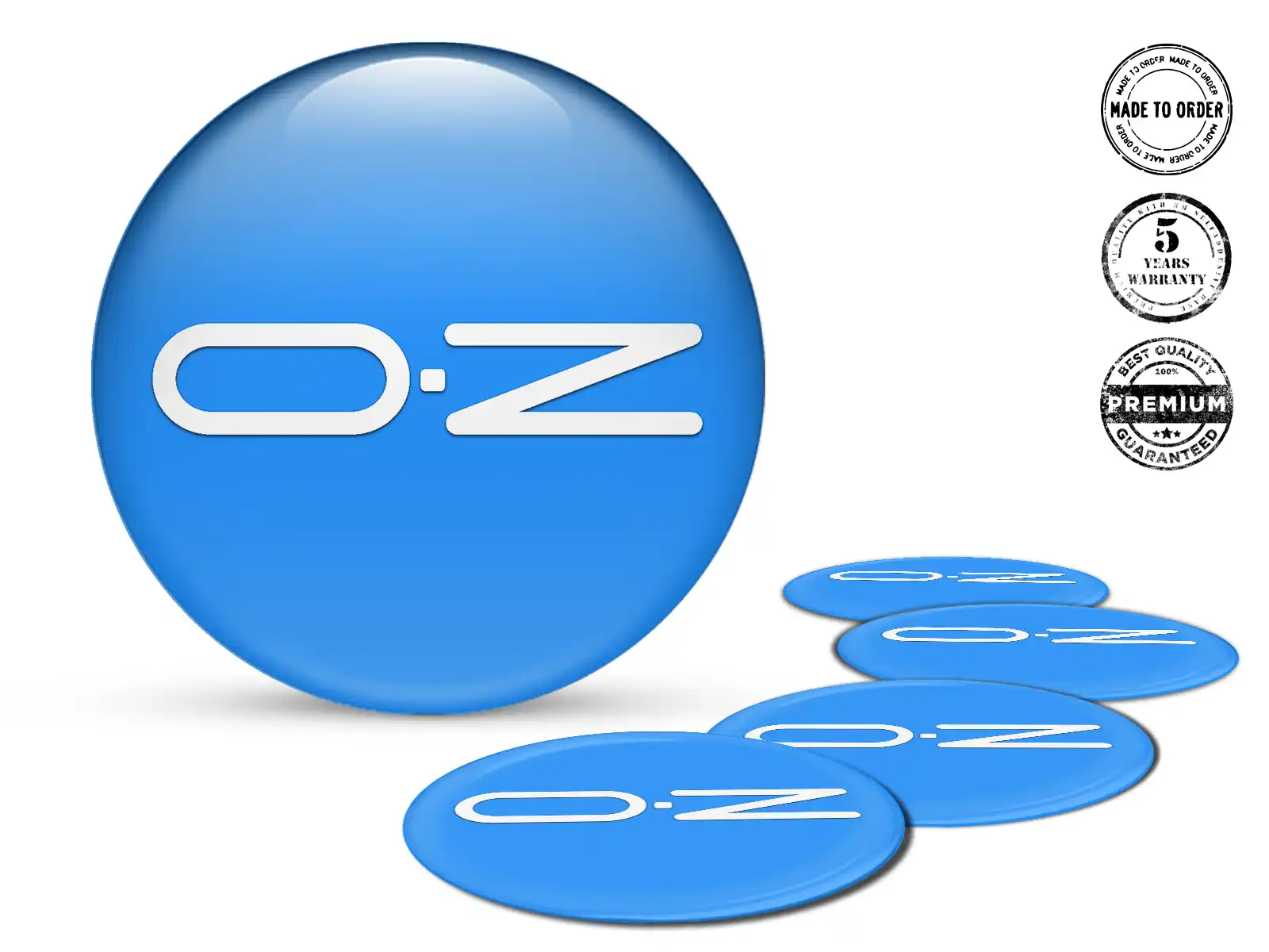 OZ Gewölbte Emblem Logo Hochwertige Felgensticker